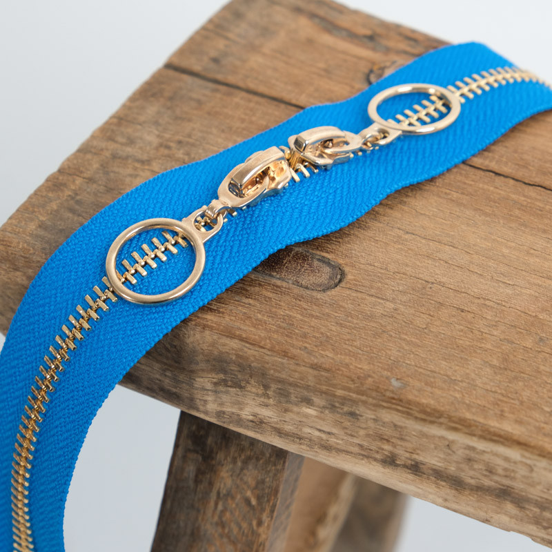 40cm Double-Slider Circle Clasp in Ocean Gold - Maison Klem